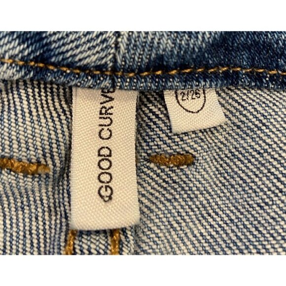 Good American Good Curve Straight Leg Jeans Size 2 26 - Picture 4 of 5